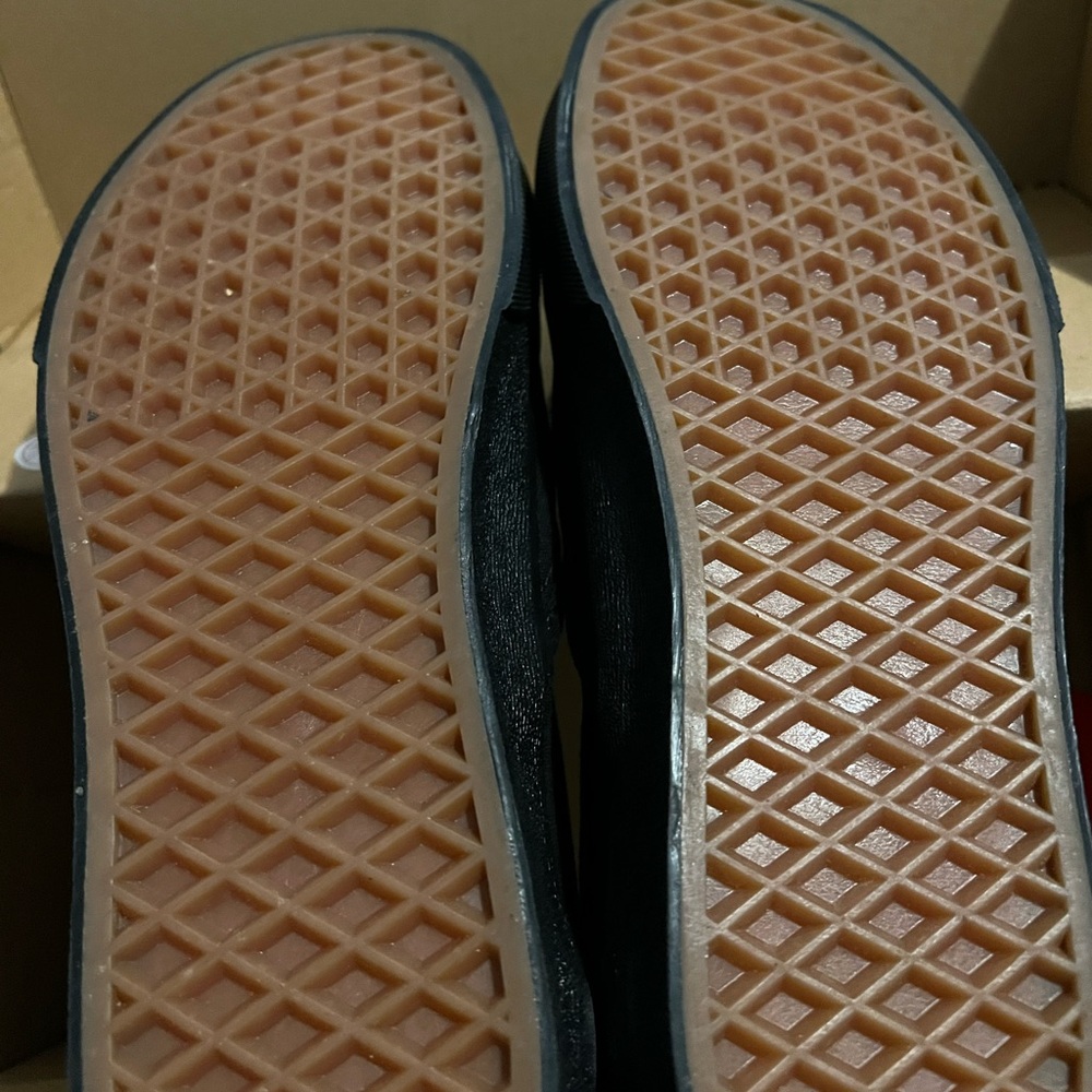 Vans Black Canvas Slip-On Sneakers - Picture 2 of 11